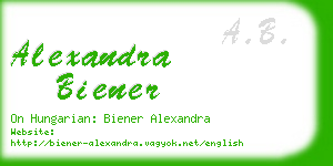 alexandra biener business card